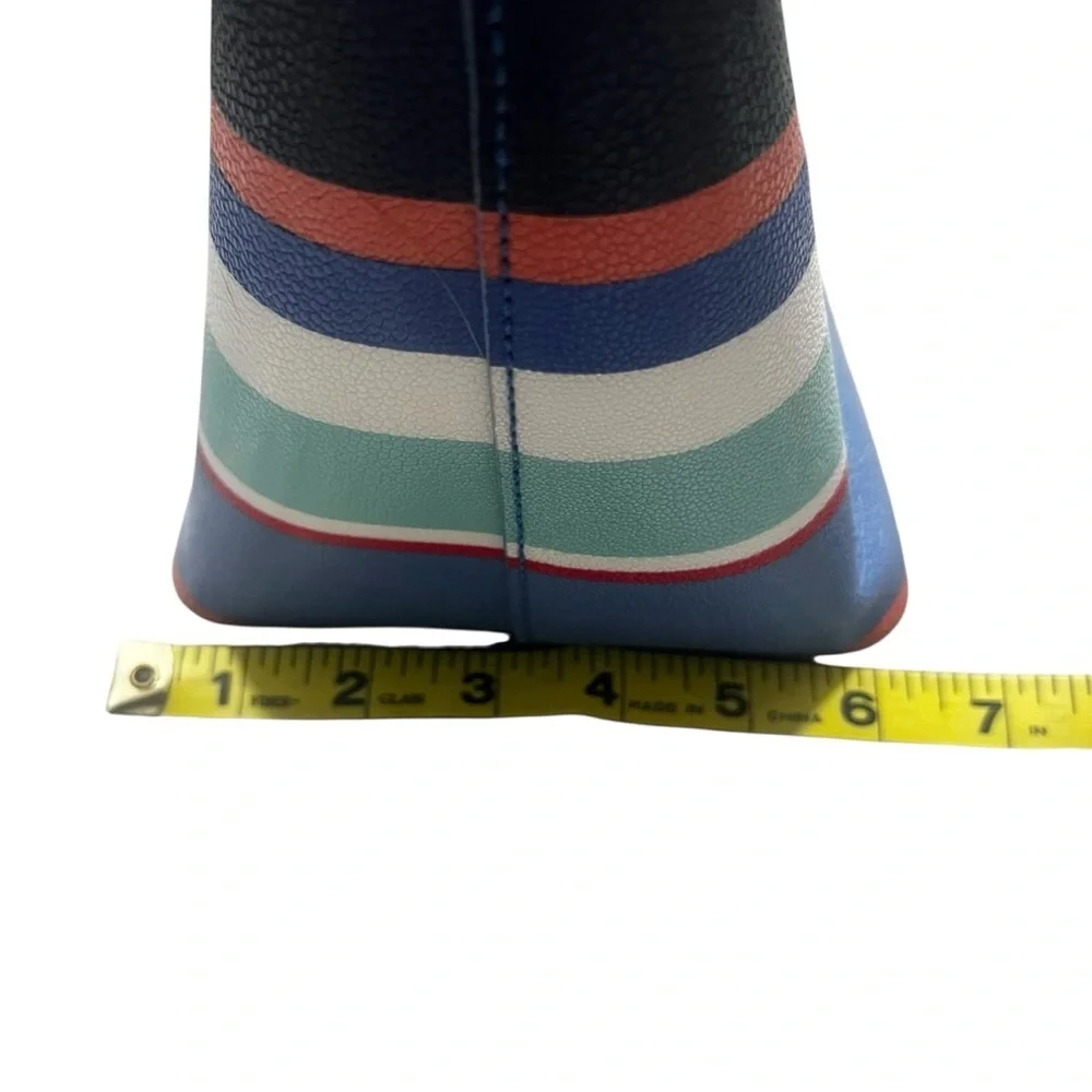 Kate Spade Cedar Street Colorful Striped Leather Tote Bag w/Dust Cover Like New!